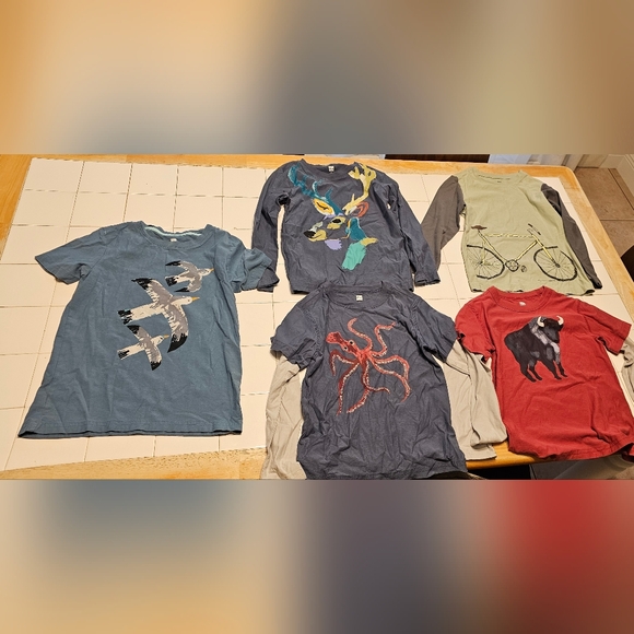 Tea Collection Kids Long Sleeve Tees - Blue Red Green
